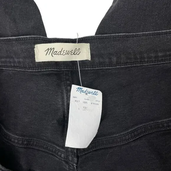 Madewell High Rise The Mom Jeans Renley Black Wash Size 37 - Picture 11 of 12